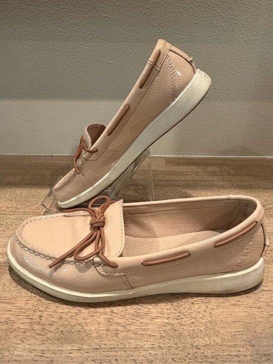 Sperry Shoes - Sperry Oasis Canal Patent Leather Boat Shoes Cream White Loafers Size 8.5